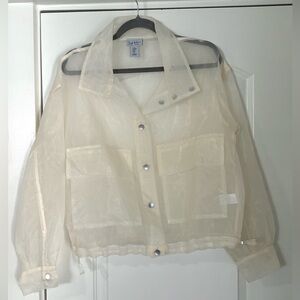 Sheer light cream top/jacket (Nicole Miller)